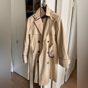 J. Crew Beige Double-Breasted Trench Coat